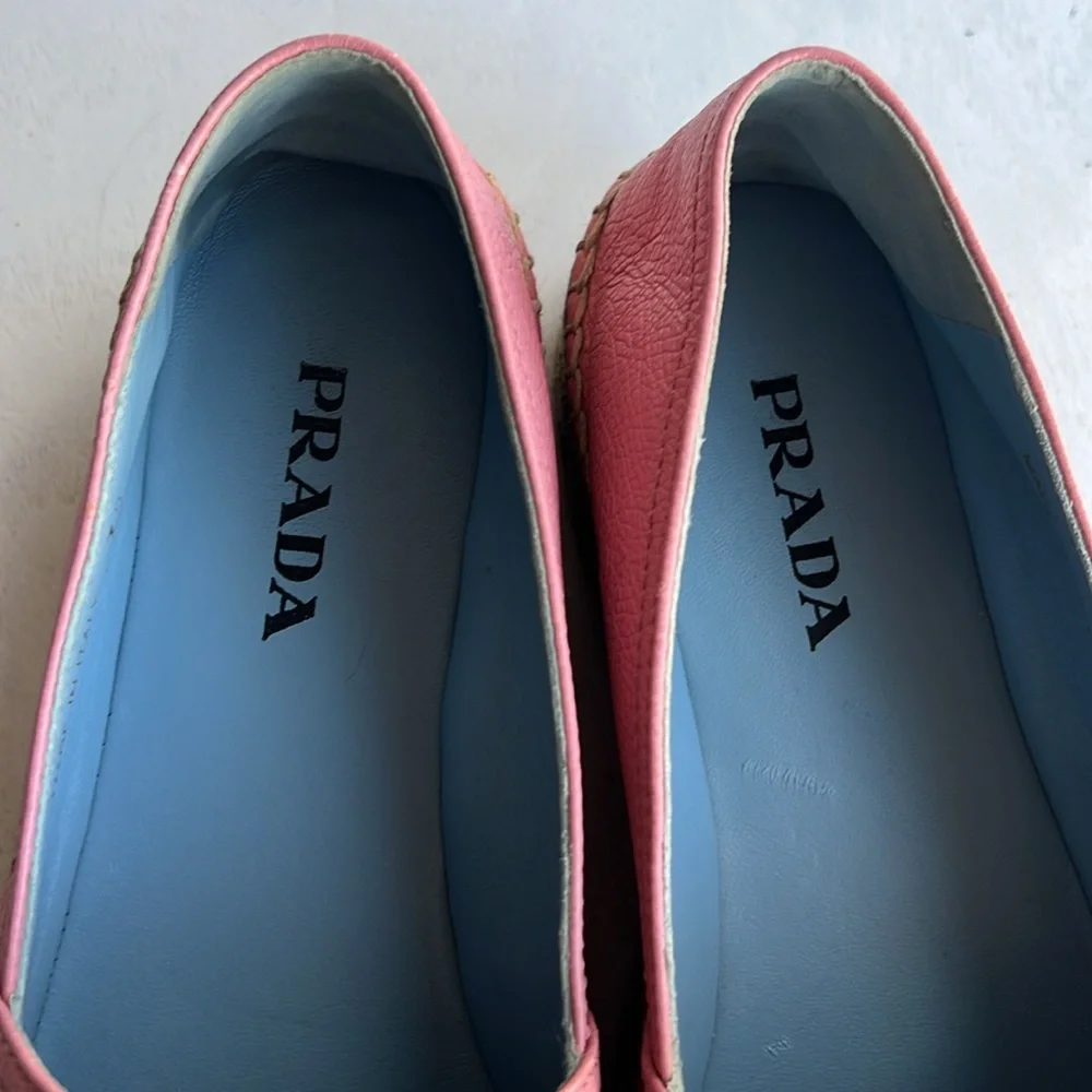 Prada Pink Platform Espadrilles